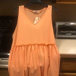 Women’s New Orange Sleeveless Top Size Large